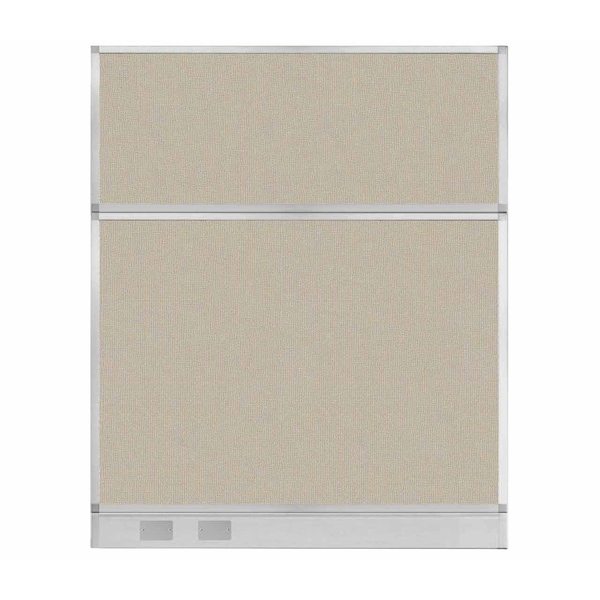 Hush Panel Configurable Cubicle Partition 5' x 6' Sand Fabric w/ Cable Channel